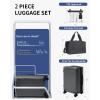 imageECOHUB Hardside Expandable Carry On Luggage 20quot Rolling Luggage 22x14x9 Airline Approved with Spinner Wheels ampamp TSA Lock Lightweight Small Hardshell Travel Suitcase Valises 20inch Carryon BlackGrey