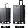 imageECOHUB Hardside Expandable Carry On Luggage 20quot Rolling Luggage 22x14x9 Airline Approved with Spinner Wheels ampamp TSA Lock Lightweight Small Hardshell Travel Suitcase Valises 20inch Carryon BlackGrey