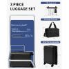 imageECOHUB Hardside Expandable Carry On Luggage Set and Travel Backpack 18quot Airline Approved Personal Item Bag