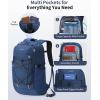 imageECOHUB Hiking Backpack 30L Travel Backpack Lightweight Casual Daypack Water Resistant Camping Bag Outdoor Sports Back pack for Men WomenBlue