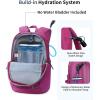 imageECOHUB Hiking Backpack 30L Travel Backpack Lightweight Casual Daypack Water Resistant Camping Bag Outdoor Sports Back pack for Men WomenRose Red