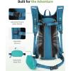 imageECOHUB Hydration Backpack for Men Women 20L Lightweight Hiking Daypack Cycling Backpack with 2L Water Bladder Insulated Hydration Pack with Waist PackPacific Teal