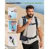 imageECOHUB Hydration Backpack for Men Women 20L Lightweight Hiking Daypack Cycling Backpack with 2L Water Bladder Insulated Hydration Pack with Waist PackBlack