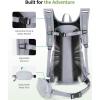 imageECOHUB Hydration Backpack for Men Women 20L Lightweight Hiking Daypack Cycling Backpack with 2L Water Bladder Insulated Hydration Pack with Waist PackGrey