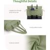 imageECOHUB Large Corduroy Tote Bag for Women with Cup Holder ampamp Luggage Sleeve ampamp Laptop Compartment for Work Travel College CasualGreen
