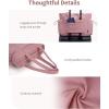imageECOHUB Large Corduroy Tote Bag for Women with Cup Holder ampamp Luggage Sleeve ampamp Laptop Compartment for Work Travel College CasualPink
