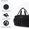 imageECOHUB Small Gym Bag for Women Mini Gym Duffle Bag with Wet Compartment Bowknot Sports Bag Cute Gym Tote Bag Dance Yoga Workout Travel Bags BlackBlack