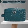 imageECOHUB Toiletry Bag for Men Travel Dopp Kit Water Resistant Small Shaving Kit Wash Bag Toiletry Organizer for Traveling Separate Dry Wet ampamp Toothbrush Pocket Wide Open Black2Green2