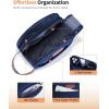 imageECOHUB Toiletry Bag for Men Travel Essentials Toiletries Bag WaterResistant Shaving Dopp Kit WideOpen Dual Zipper Cosmetic Makeup Organizer Bag Fit Full Size Toiletries BlackNavy Blue