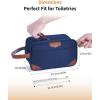 imageECOHUB Toiletry Bag for Men Travel Essentials Toiletries Bag WaterResistant Shaving Dopp Kit WideOpen Dual Zipper Cosmetic Makeup Organizer Bag Fit Full Size Toiletries BlackNavy Blue