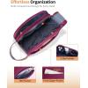 imageECOHUB Toiletry Bag for Men Travel Essentials Toiletries Bag WaterResistant Shaving Dopp Kit WideOpen Dual Zipper Cosmetic Makeup Organizer Bag Fit Full Size Toiletries BlackRed