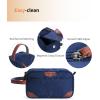 imageECOHUB Toiletry Bag for Men Travel Essentials Toiletries Bag WaterResistant Shaving Dopp Kit WideOpen Dual Zipper Cosmetic Makeup Organizer Bag Fit Full Size Toiletries BlackNavy Blue