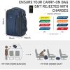 imageECOHUB Travel Backpack 18x14x8 Spirit Airlines Personal Item Bag Carry On Backpack 13 Pockets Large Work Casual Daypack for men Airline Approved Waterproof Gym Backpack with Charging Port Light GreyBlue