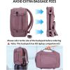 imageECOHUB Travel Backpack 18x14x8 Spirit Airlines Personal Item Bag Carry On Backpack 13 Pockets Large Work Casual Daypack for men Airline Approved Waterproof Gym Backpack with Charging Port Light GreyPink