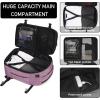 imageECOHUB Travel Backpack 18x14x8 Spirit Airlines Personal Item Bag Carry On Backpack 13 Pockets Large Work Casual Daypack for men Airline Approved Waterproof Gym Backpack with Charging Port Light GreyPink