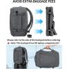 imageECOHUB Travel Backpack 18x14x8 Spirit Airlines Personal Item Bag Carry On Backpack 13 Pockets Large Work Casual Daypack for men Airline Approved Waterproof Gym Backpack with Charging Port Light GreyGrey