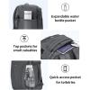 imageECOHUB Travel Backpack 18x14x8 Spirit Airlines Personal Item Bag Carry On Backpack 13 Pockets Large Work Casual Daypack for men Airline Approved Waterproof Gym Backpack with Charging Port Light GreyGrey