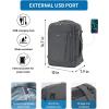 imageECOHUB Travel Backpack 18x14x8 Spirit Airlines Personal Item Bag Carry On Backpack 13 Pockets Large Work Casual Daypack for men Airline Approved Waterproof Gym Backpack with Charging Port Light GreyGrey