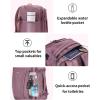 imageECOHUB Travel Backpack 18x14x8 Spirit Airlines Personal Item Bag Carry On Backpack 13 Pockets Large Work Casual Daypack for men Airline Approved Waterproof Gym Backpack with Charging Port Light GreyPink