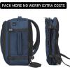 imageECOHUB Travel Backpack 18x14x8 Spirit Airlines Personal Item Bag Carry On Backpack 13 Pockets Large Work Casual Daypack for men Airline Approved Waterproof Gym Backpack with Charging Port Light GreyBlue