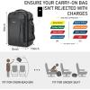 imageECOHUB Travel Backpack 18x14x8 Spirit Airlines Personal Item Bag Carry On Backpack 13 Pockets Large Work Casual Daypack for men Airline Approved Waterproof Gym Backpack with Charging Port Light GreyGrey