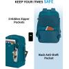 imageECOHUB Travel Backpack for Men Women Carry on Backpack with USB Charging Hole Spirit Airlines Personal Item Bag Flight Approved 156 Inch Laptop Backpack with Anti Theft Pockets 30L Blue GreenBlue Green