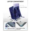 imageECOHUB Travel Backpack for Men Women Carry on Backpack with USB Charging Hole Spirit Airlines Personal Item Bag Flight Approved 156 Inch Laptop Backpack with Anti Theft Pockets 30L Blue GreenNavy Blue