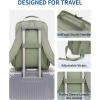 imageECOHUB Travel Backpack for Women Men 173quot Laptop Backpack with Hat Clip WaterResistant Carry On Casual Daypack Lightweight Personal Item Bag with USB Charging Port for Travel Work Hiking GreenGreen02