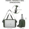 imageECOHUB Travel Duffel Bag Water Resistant Weekender Bag Carry On Bags for Women Sport Gym Bags for Men Hospital Bag for Labor and Delivery Overnight Bag Luggage Bag with Trolley Sleeve 30L Grayish BlueArmy Green