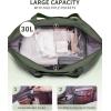 imageECOHUB Travel Duffel Bag Water Resistant Weekender Bag Carry On Bags for Women Sport Gym Bags for Men Hospital Bag for Labor and Delivery Overnight Bag Luggage Bag with Trolley Sleeve 30L Grayish BlueArmy Green