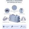 imageECOHUB Travel Duffel Bag Water Resistant Weekender Bag Carry On Bags for Women Sport Gym Bags for Men Hospital Bag for Labor and Delivery Overnight Bag Luggage Bag with Trolley Sleeve 30L Grayish BlueGrayish Blue