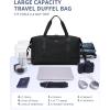 imageECOHUB Travel Duffel Bag Water Resistant Weekender Bag Carry On Bags for Women Sport Gym Bags for Men Hospital Bag for Labor and Delivery Overnight Bag Luggage Bag with Trolley Sleeve 30L Grayish BlueBlack