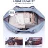 imageECOHUB Travel Duffel Bag Water Resistant Weekender Bag Carry On Bags for Women Sport Gym Bags for Men Hospital Bag for Labor and Delivery Overnight Bag Luggage Bag with Trolley Sleeve 30L Grayish BlueGrayish Blue