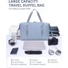 imageECOHUB Travel Duffel Bag Water Resistant Weekender Bag Carry On Bags for Women Sport Gym Bags for Men Hospital Bag for Labor and Delivery Overnight Bag Luggage Bag with Trolley Sleeve 30L Grayish BlueGrayish Blue