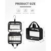 imageECOHUB Travel Toiletry Bag Easy Clean Makeup Organizer See through Hanging Cosmetic Bag Travel Accessories Fit Full Sized Toiletries Shampoo Toothbrush Bags for Women MenBlack
