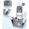 imageECOHUB Travel Toiletry Bag Hanging Toiletry Bag for Women Fullsize Container Waterresistant Travel Makeup Organizer Toiletries Grey PATENT PENDING