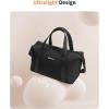 imageECOHUB Travel Toiletry Bag for Women Waterresistant Makeup Bag Lightweight Cosmetic Bag Travel Essentials Toiletries Bag Recycled Makeup Organizer for FullSized Toiletries BeigeBlack