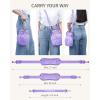 imageECOHUB Water Bottle Holder with Strap Full Coverage Stanley Cup 4030 oz Tumbler Insulated Water Bottle Carrier Bag with Back Safety Pocket Crossbody Sling with Handle for Walking Patent Pendingpurple