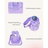 imageECOHUB Water Bottle Holder with Strap Full Coverage Stanley Cup 4030 oz Tumbler Insulated Water Bottle Carrier Bag with Back Safety Pocket Crossbody Sling with Handle for Walking Patent Pendingpurple