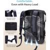 imageECOHUB Waterproof Backpack for Women Men 30L RollTop Closure Heavy Duty Dry Bag for Travel with IPX8 Waterproof Phone CaseBlack