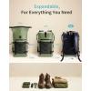 imageECOHUB Waterproof Backpack for Women Men 30L RollTop Closure Heavy Duty Dry Bag for Travel with IPX8 Waterproof Phone CaseGreen
