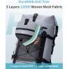 imageECOHUB Waterproof Backpack for Women Men 30L RollTop Closure Heavy Duty Dry Bag for Travel with IPX8 Waterproof Phone CaseGrey