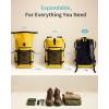 imageECOHUB Waterproof Backpack for Women Men 30L RollTop Closure Heavy Duty Dry Bag for Travel with IPX8 Waterproof Phone CaseYellow