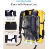 imageECOHUB Waterproof Backpack for Women Men 30L RollTop Closure Heavy Duty Dry Bag for Travel with IPX8 Waterproof Phone CaseYellow