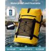 imageECOHUB Waterproof Backpack for Women Men 30L RollTop Closure Heavy Duty Dry Bag for Travel with IPX8 Waterproof Phone CaseYellow