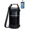imageECOHUB Waterproof Dry Bag for Women Men 5L10L20L Roll Top Lightweight Dry Storage Bag Backpack for Travel Kayaking Hiking Floating with Waterproof Phone CaseBlack