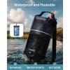 imageECOHUB Waterproof Dry Bag for Women Men 5L10L20L Roll Top Lightweight Dry Storage Bag Backpack for Travel Kayaking Hiking Floating with Waterproof Phone CaseBlack