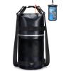 imageECOHUB Waterproof Dry Bag for Women Men 5L10L20L Roll Top Lightweight Dry Storage Bag Backpack for Travel Kayaking Hiking Floating with Waterproof Phone CaseBlack