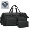 imageECOHUB 2in1 Garment Bag Carry On Travel Duffel Bags WaterResistant Luggage Bag with Wet Pocket Shoe Pouch and Toiletry Bag Lightweight and Durable Hanging Suit Bag for Business and Weekend BlackBlack