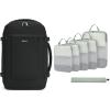 imageECOHUB 6 Set Compression Packing Cubes and Travel Backpack for Men Women